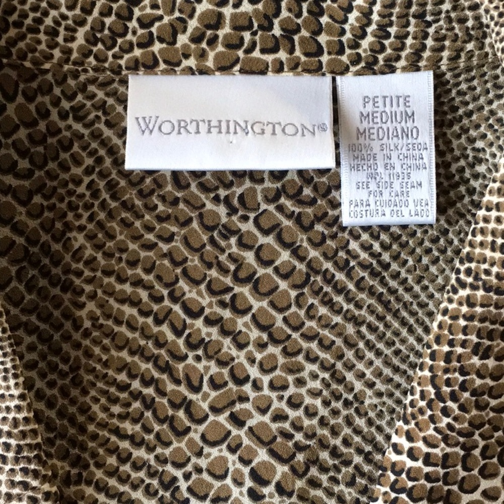 Silk Python Print Wrap- Blouse - image 6